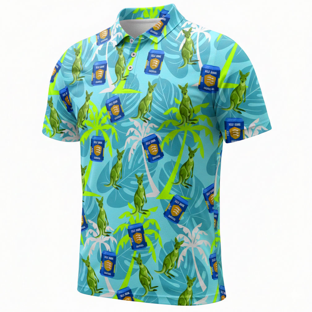 Billy Brooke turquoise tropical stag polo