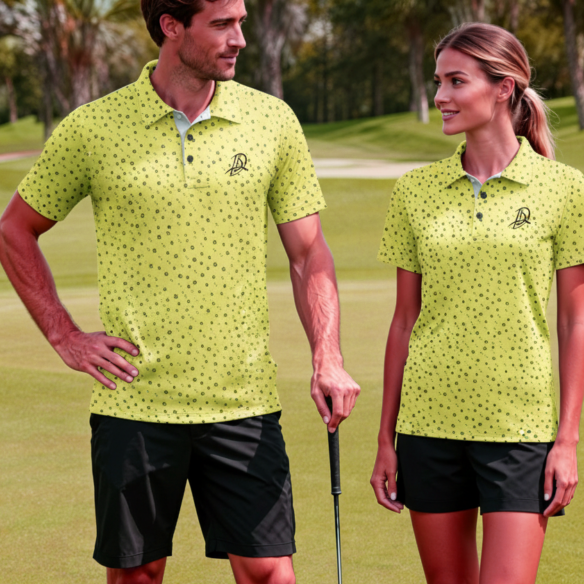 Golfers wearing the 3 Iron polo design