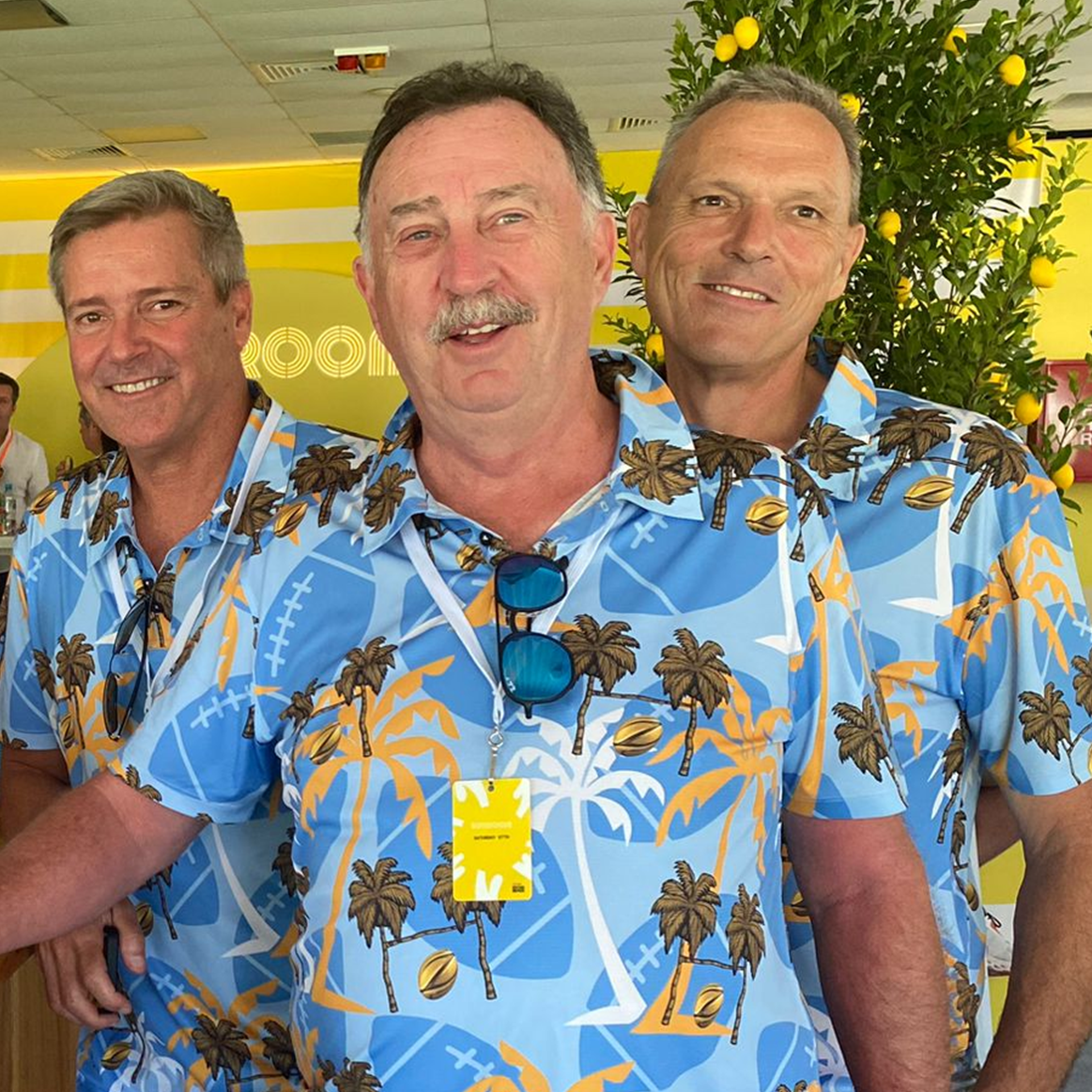 Australian Rugby club members wearing custom The Clobber Club shirts