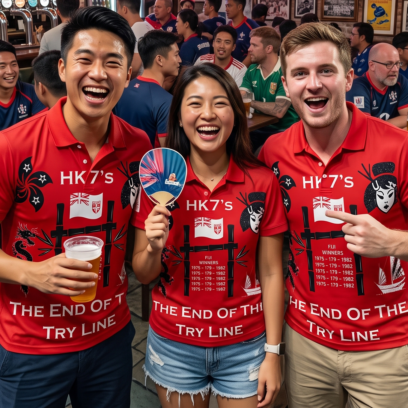 Australian Rugby club members wearing custom The Clobber Club shirts
