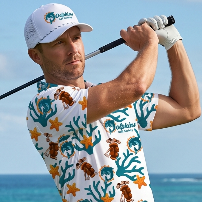 Australian Golf club members wearing custom The Clobber Club shirts